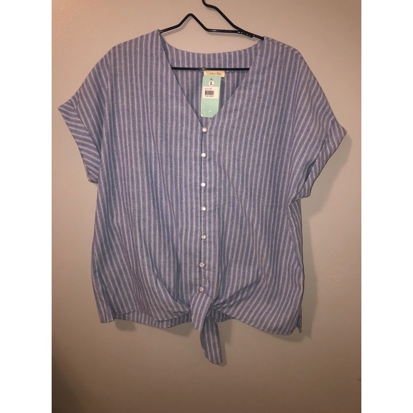 NWT Cotton Bleu Top - Picture 1 of 1